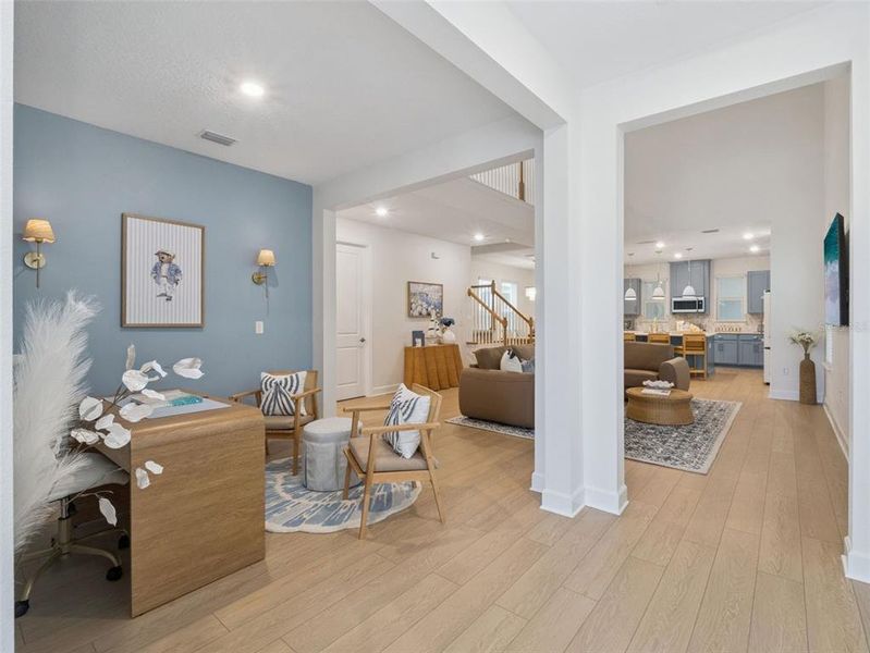 Furnished interior view inside a new home in Harvest at Ovation, Winter Garden (Image 13).