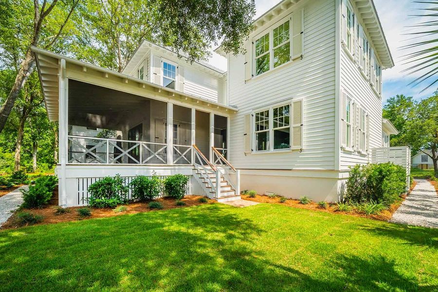 Exterior details and patio area of a home in , Johns Island (Image 4). Exterior details and patio area of a home in , Johns Island (Image 4).