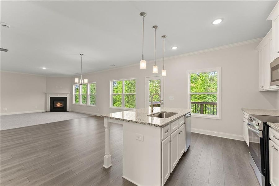 Furnished interior view inside a new home in , Dawsonville (Image 5).