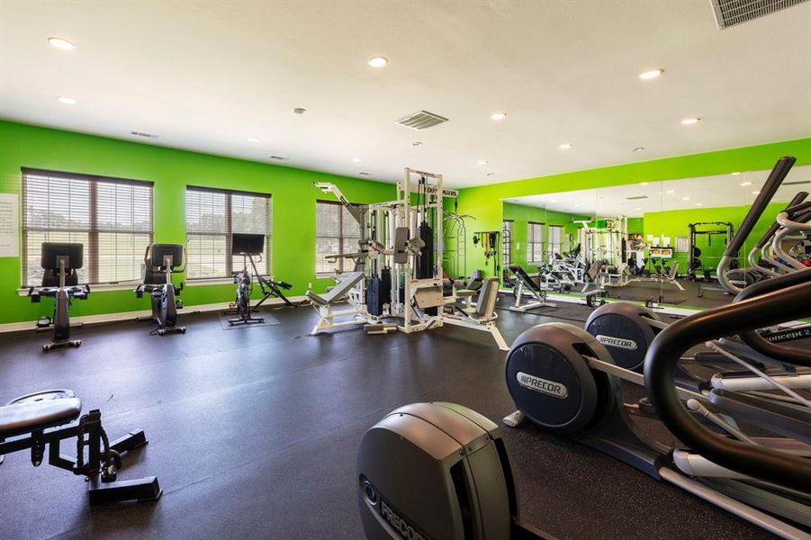 Spacious fitness center