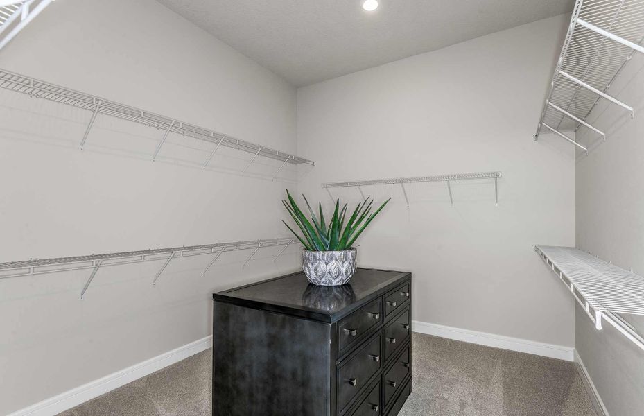 Oversized Walk-In Closet in Owner's Suite