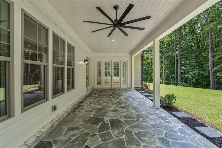Exterior details and patio area of a home in , Woodstock (Image 26).