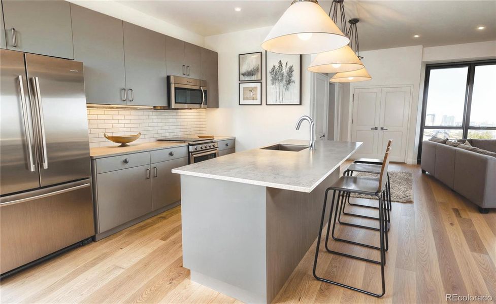 Furnished interior view inside a new home in , Denver (Image 3).