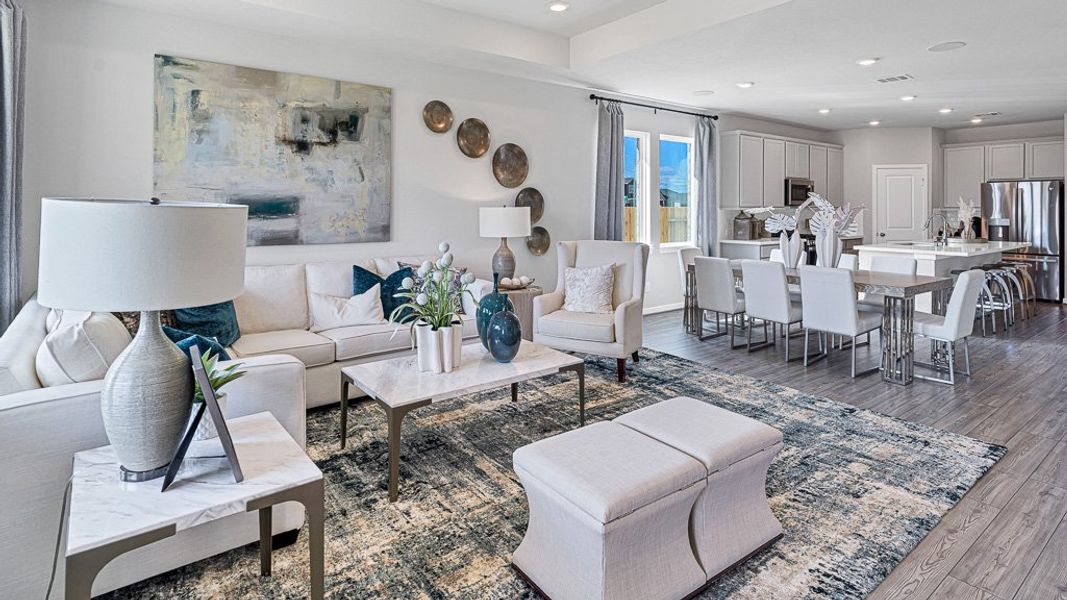 Furnished interior view inside a new home in Bridge Creek 45s and 50s, Cypress (Image 22).