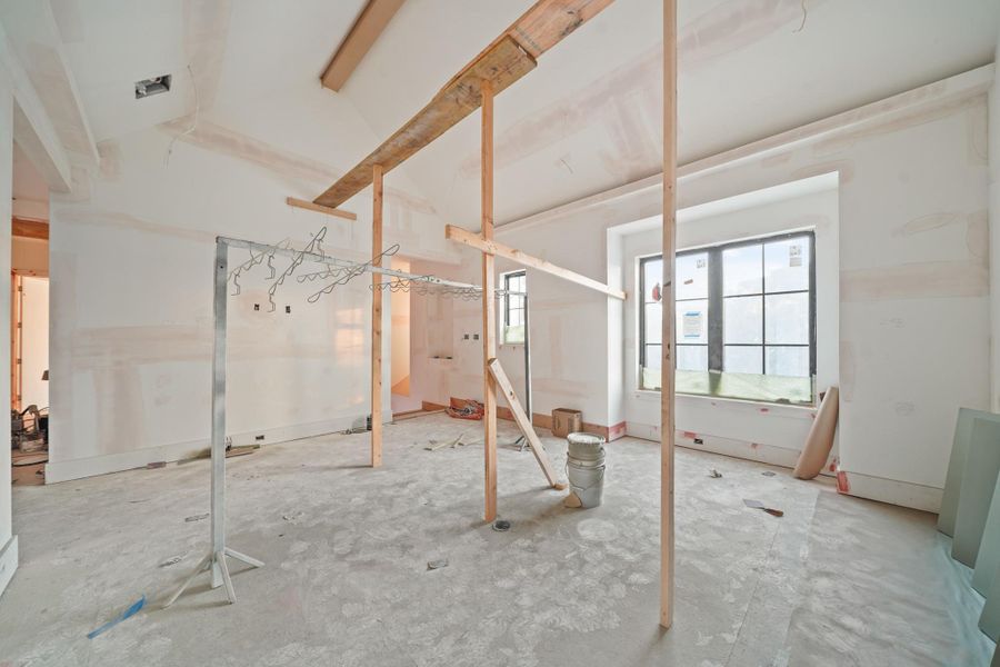 Enough space for a pool or ping-pong table and a seating area!