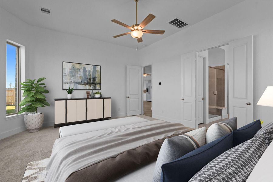 Furnished interior view inside a new home in Valencia 70', Manvel (Image 10).