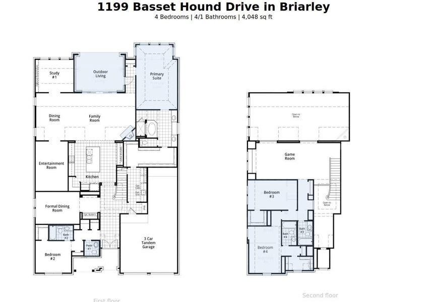 2D floor plan layout of this home in Briarley, Montgomery, TX (Image 2). 2D floor plan layout of this home in Briarley, Montgomery, TX (Image 2).