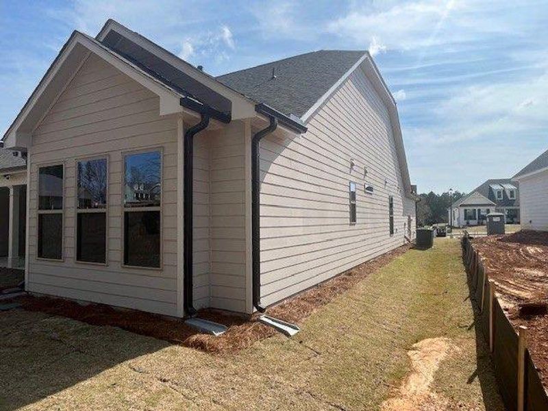Exterior details and patio area of a home in Soleil Belmont Park, Canton (Image 12).
