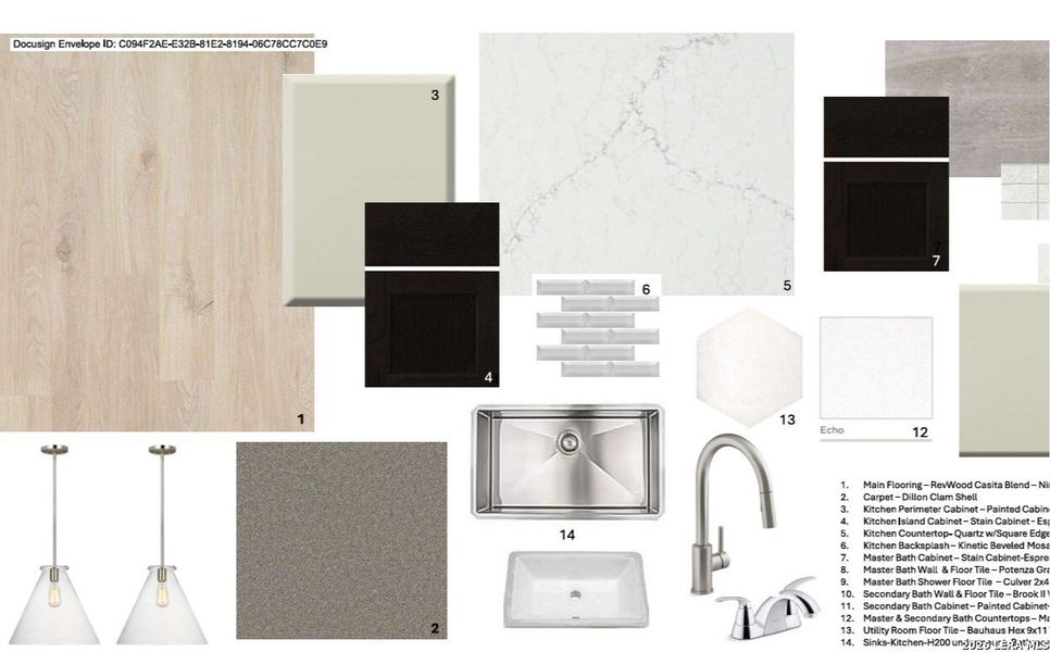 Sample of building materials used in homes in Davis Ranch, San Antonio (Image 4).