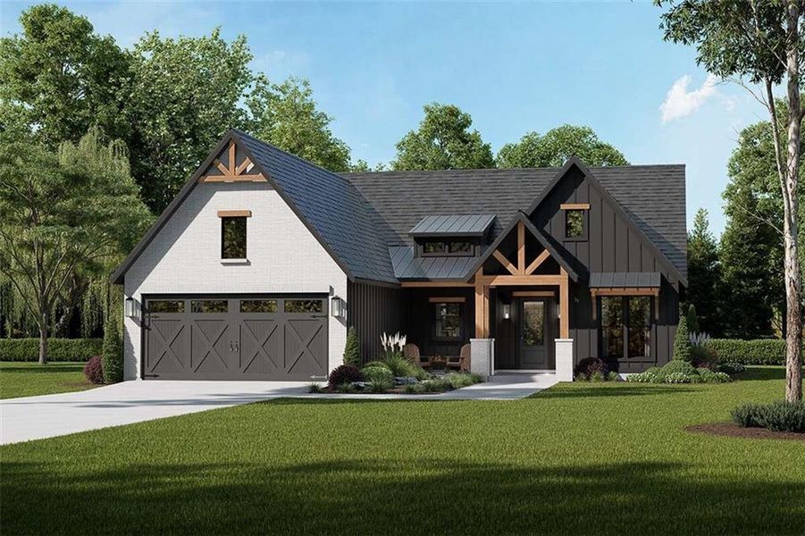 Front exterior of a new home in , Ellijay, GA, highlighting curb appeal (Image 13). Front exterior of a new home in , Ellijay, GA, highlighting curb appeal (Image 13).