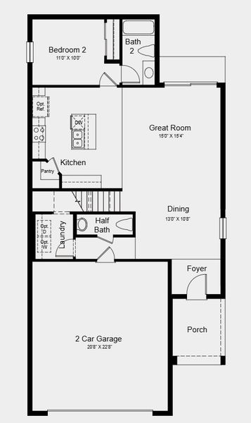 2D floor plan layout for the Sherwood by Taylor Morrison in Cove at Coasterra, Palmetto, FL (Image 4).