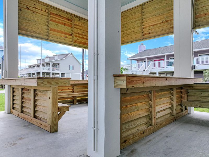 Exterior details and patio area of a home in , Bolivar Peninsula (Image 35). Exterior details and patio area of a home in , Bolivar Peninsula (Image 35).