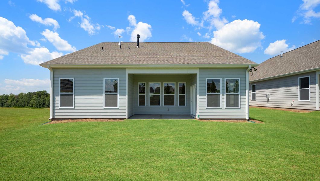 Exterior details and patio area of a home in The Villas at Pine Valley, Boiling Springs (Image 16). Exterior details and patio area of a home in The Villas at Pine Valley, Boiling Springs (Image 16).