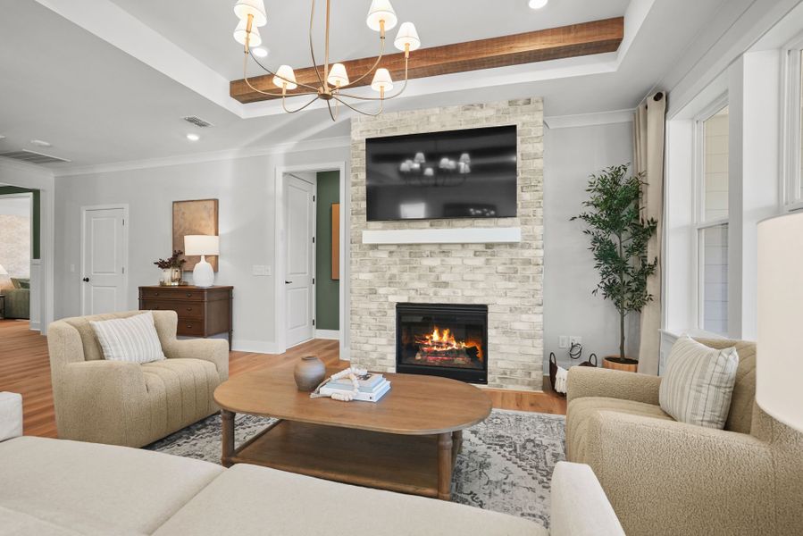 Representative furnished interior of a home built from the Palmary by Del Webb in Del Webb Carolina Ridge, Midland (Image 13).