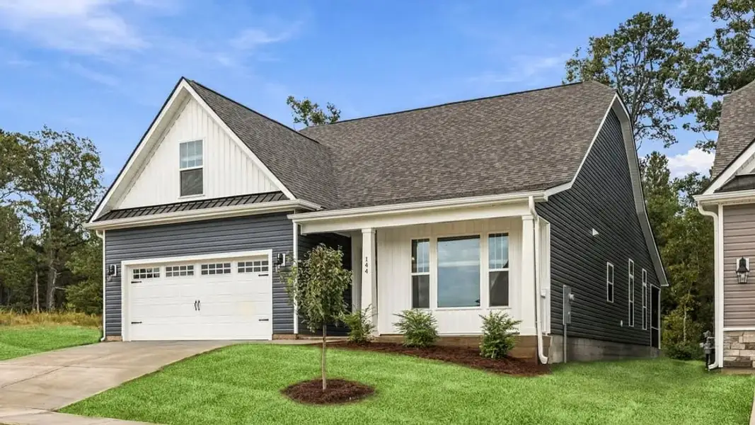 Front exterior of a new home in Briargate, Fountain Inn, SC, highlighting curb appeal (Image 2). Front exterior of a new home in Briargate, Fountain Inn, SC, highlighting curb appeal (Image 2).