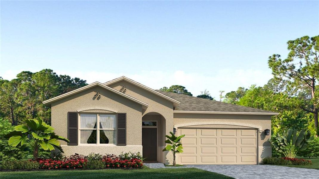 Front exterior of a new home in Star Farms at Lakewood Ranch, Lakewood Ranch, FL, highlighting curb appeal (Image 1). Front exterior of a new home in Star Farms at Lakewood Ranch, Lakewood Ranch, FL, highlighting curb appeal (Image 1).