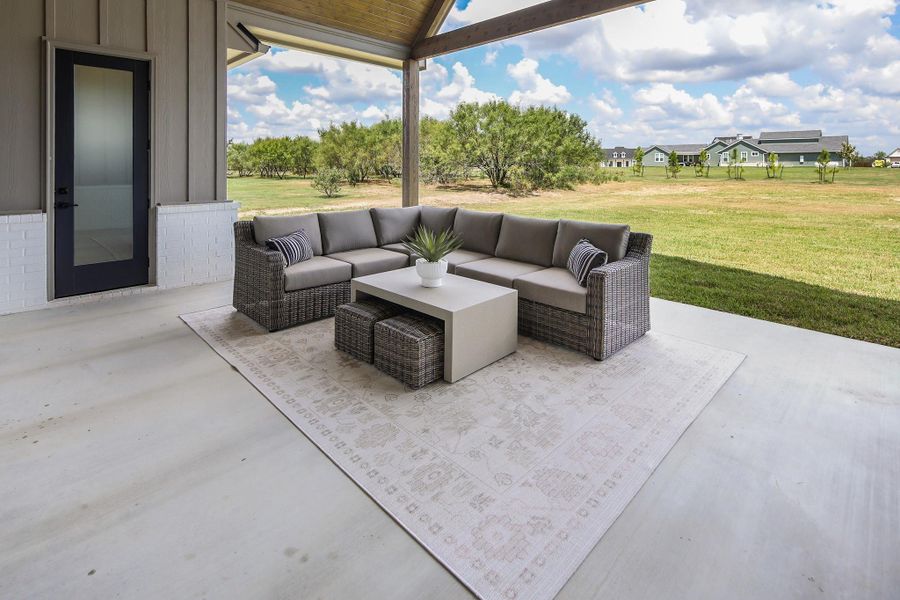 Exterior details and patio area of a home in , Bryan (Image 24).