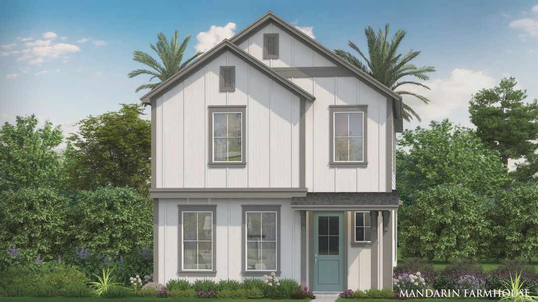 Representative exterior photo of a completed home built from the Mandarin by DRB Homes in Trinity Place, St. Cloud, FL (Image 2). Representative exterior photo of a completed home built from the Mandarin by DRB Homes in Trinity Place, St. Cloud, FL (Image 2).