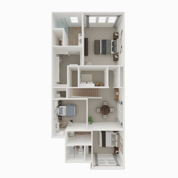 2D floor plan layout for the Marietta by K. Hovnanian® Homes in León, Houston, TX (Image 10).