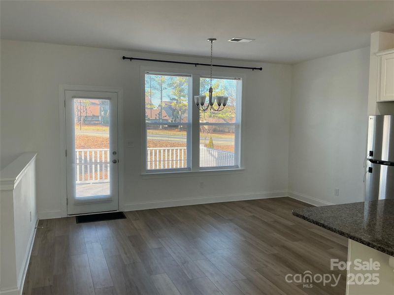 Dining room/area opens to deck