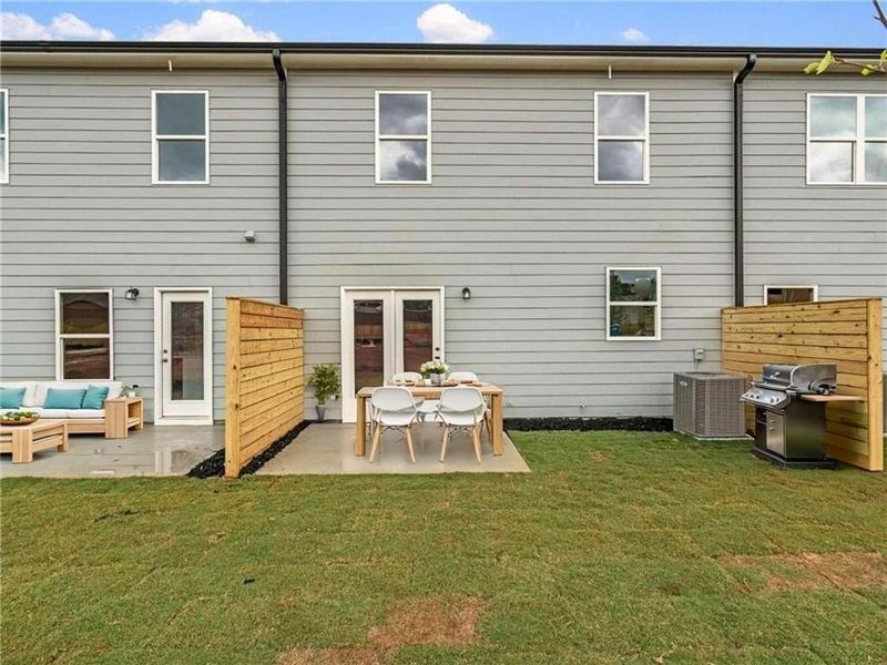 Exterior details and patio area of a home in , Mableton (Image 2). Exterior details and patio area of a home in , Mableton (Image 2).