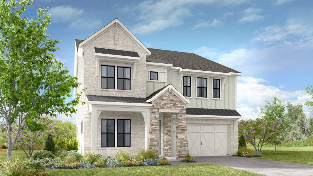 Representative exterior photo of a completed home built from the Champagne by Taylor Morrison in Towson Village, Peachtree City, GA (Image 2). Representative exterior photo of a completed home built from the Champagne by Taylor Morrison in Towson Village, Peachtree City, GA (Image 2).
