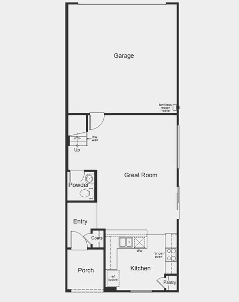 2D floor plan layout for the 1442 by KB Home in Enclaves at Tumamoc, Tucson, AZ (Image 3). 2D floor plan layout for the 1442 by KB Home in Enclaves at Tumamoc, Tucson, AZ (Image 3).