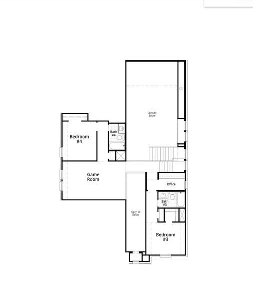 2D floor plan layout of this home in Cambridge Crossing: 50ft. lots, Celina, TX (Image 3).