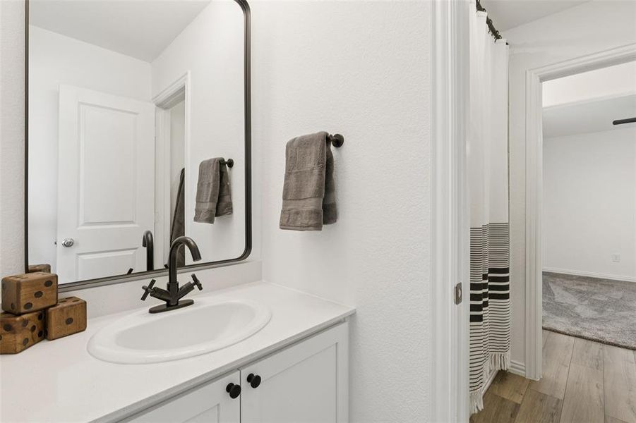 Furnished interior view inside a new home in Wildflower Ranch: Lonestar Collection, Fort Worth (Image 9). Furnished interior view inside a new home in Wildflower Ranch: Lonestar Collection, Fort Worth (Image 9).