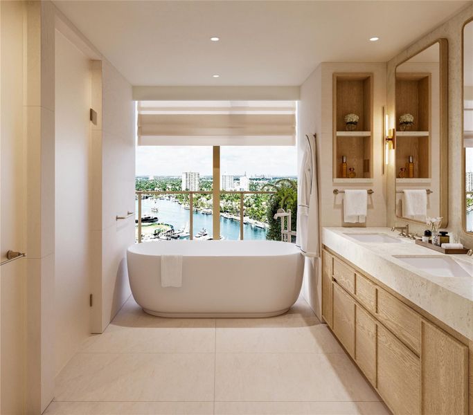 Furnished interior view inside a new home in , Fort Lauderdale (Image 6).