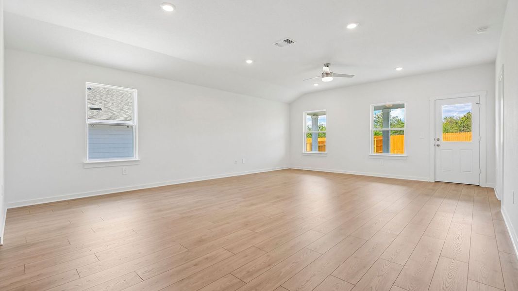 Spacious, unfurnished interior of a new home in Trails at Wildhorse, Austin (Image 21).