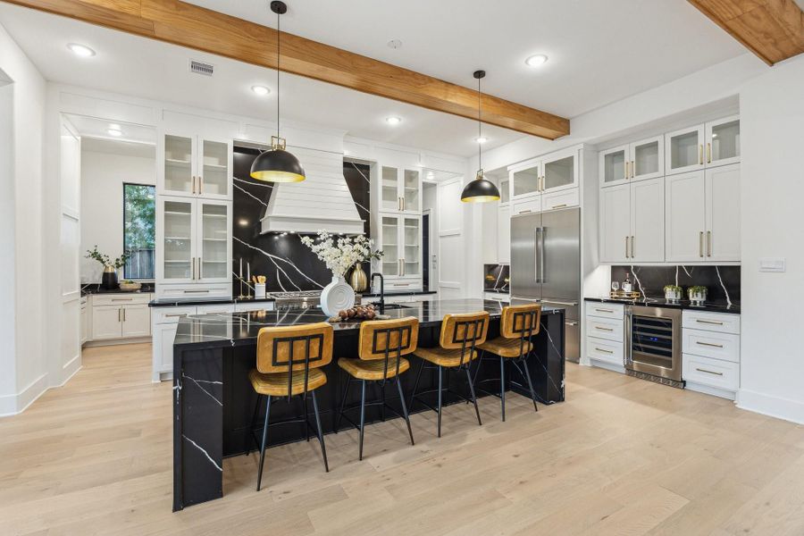 Luxury Thermador appliances, under counter lighting, serving counter/coffee station - no detail overlooked Luxury Thermador appliances, under counter lighting, serving counter/coffee station - no detail overlooked