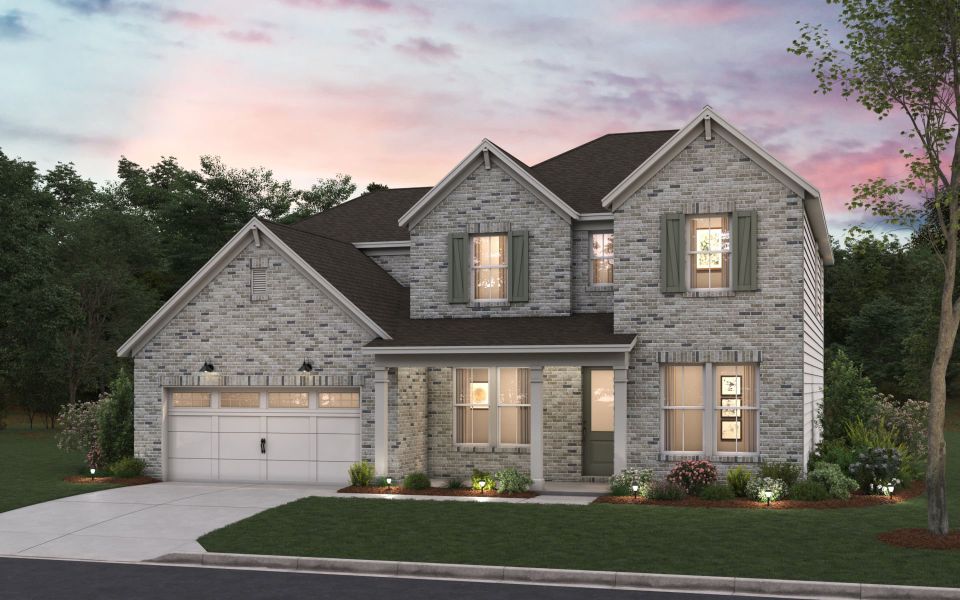 Representative exterior photo of a completed home built from the Foxwood by Pulte Homes in Amherst, McDonough, GA (Image 8).