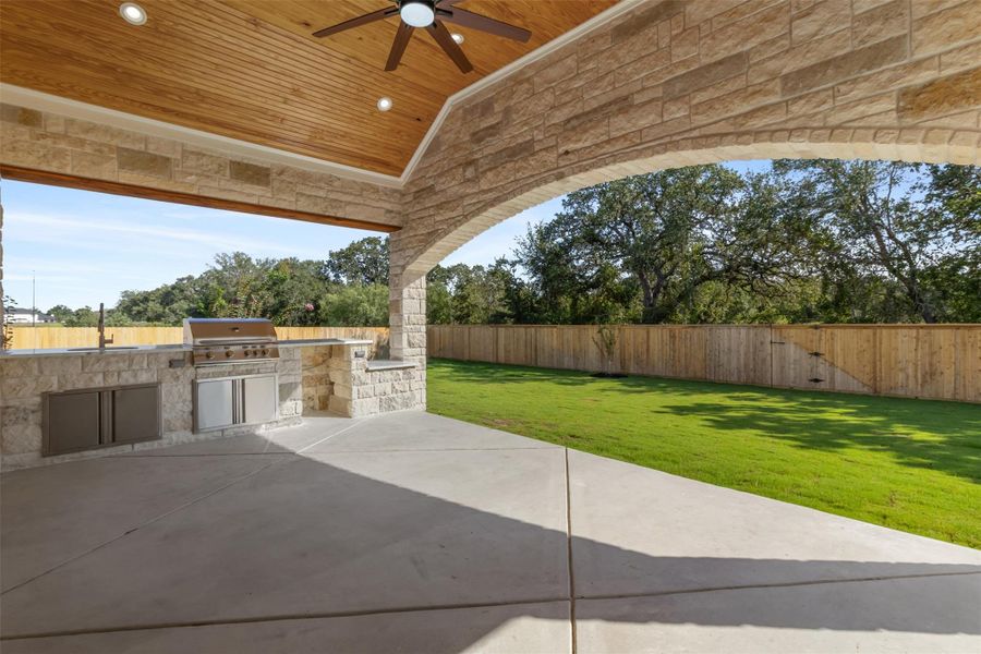 Exterior details and patio area of a home in , College Station (Image 3).