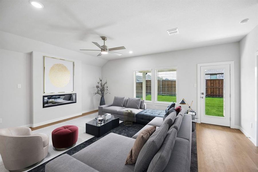 Living Room in the Oscar home plan by Trophy Signature Homes – REPRESENTATIVE PHOTO Living Room in the Oscar home plan by Trophy Signature Homes – REPRESENTATIVE PHOTO