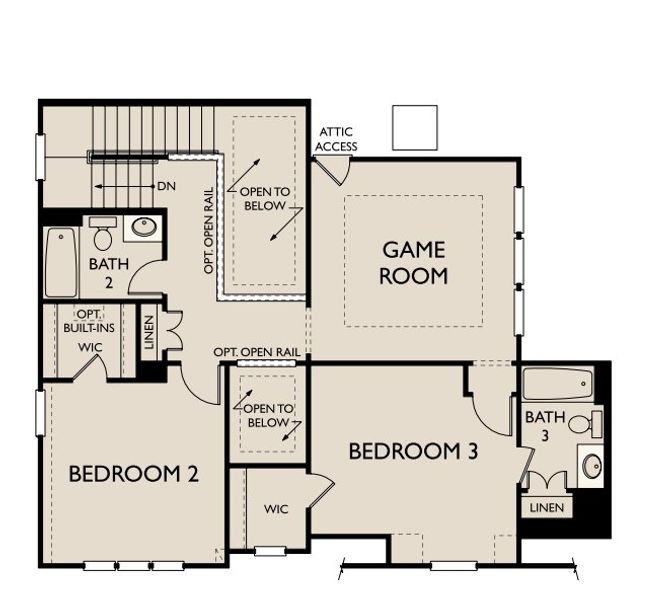 2D floor plan layout for the Avery by Ashton Woods in Aster Park-50s, McKinney, TX (Image 4). 2D floor plan layout for the Avery by Ashton Woods in Aster Park-50s, McKinney, TX (Image 4).