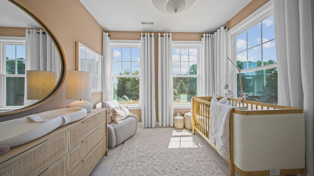Furnished interior view inside a new home in Bayberry, Raleigh (Image 40). Furnished interior view inside a new home in Bayberry, Raleigh (Image 40).