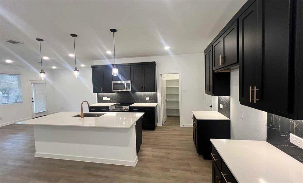 Kitchen Construction Progress featuring the Noir Collection