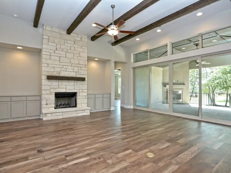 Representative unfurnished interior of a home built from the Santa Barbara II by Giddens Homes in Scofield Farms Estates, Georgetown (Image 22).