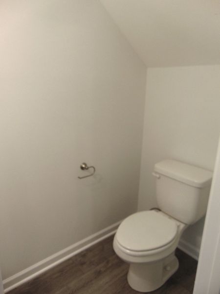 This powder room is perfect for your guest, with the modern touch and comfortable elongated toilets This powder room is perfect for your guest, with the modern touch and comfortable elongated toilets