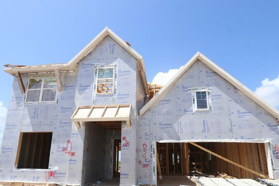 In-progress construction of a new home in Brookewater 55’ Homesites, Rosenberg, TX (Image 27).