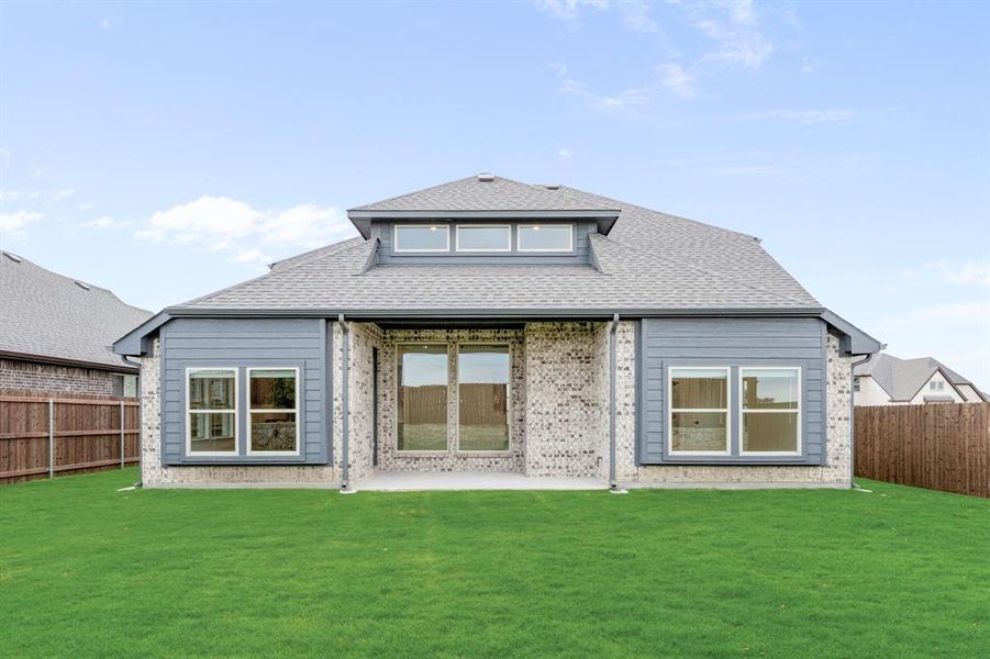 Exterior details and patio area of a home in Wildflower Ranch 60-65, Fort Worth (Image 24). Exterior details and patio area of a home in Wildflower Ranch 60-65, Fort Worth (Image 24).