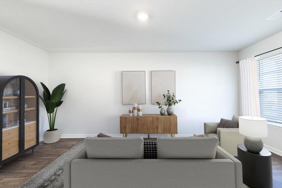 Furnished interior view inside a new home in Center Pointe, Santee (Image 12).