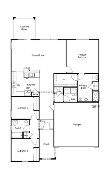 2D floor plan layout of this home in Entrada Del Pueblo at Rancho Sahuarita, Sahuarita, AZ (Image 2). 2D floor plan layout of this home in Entrada Del Pueblo at Rancho Sahuarita, Sahuarita, AZ (Image 2).