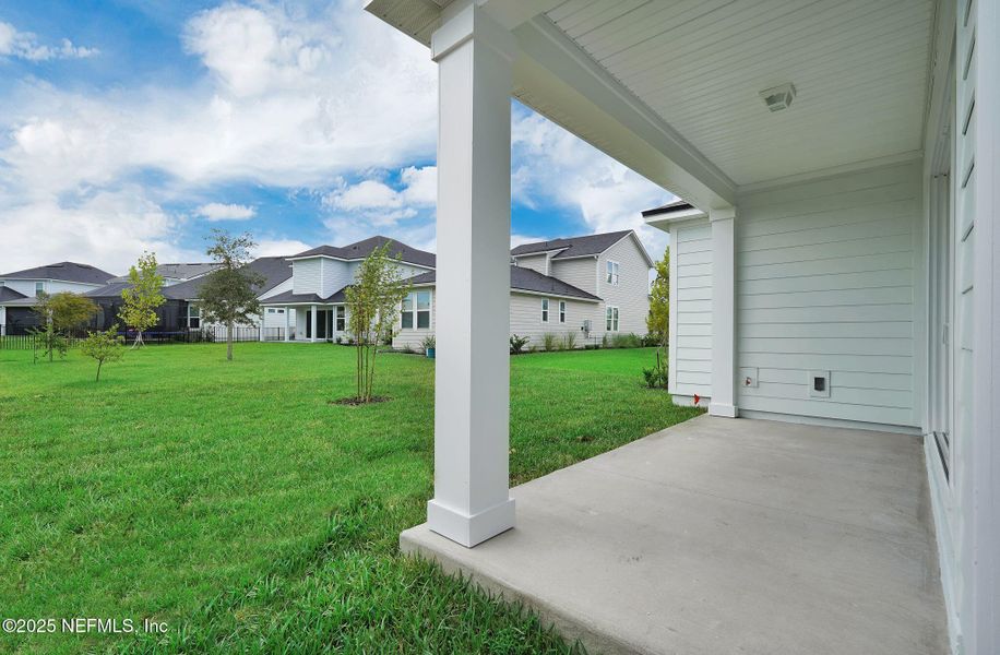 Exterior details and patio area of a home in Crosswinds at Nocatee, Ponte Vedra (Image 2).