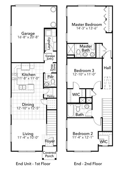 2D floor plan layout for the Holland by Hunter Quinn Homes in Victor Park, Greer, SC (Image 4).