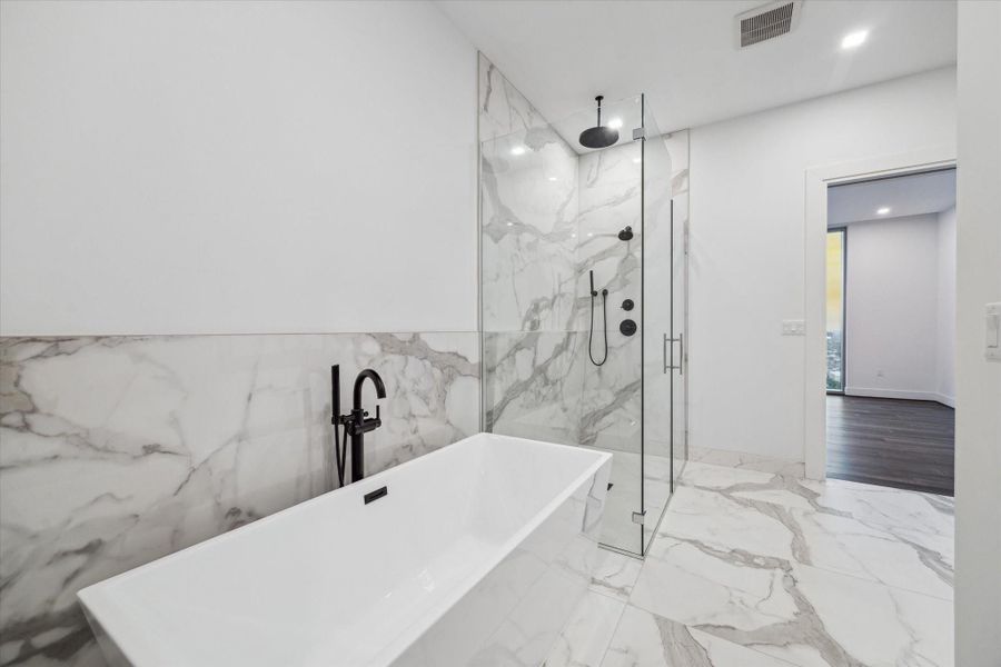 Furnished interior view inside a new home in Residences At The Allen, Houston (Image 17). Furnished interior view inside a new home in Residences At The Allen, Houston (Image 17).