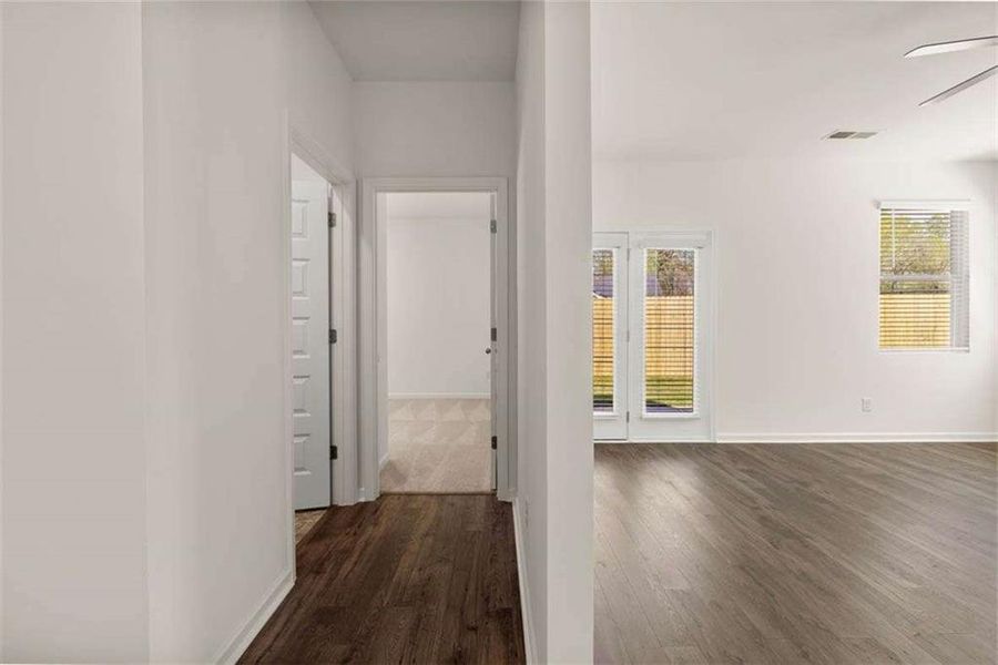 Spacious, unfurnished interior of a new home in Mableton Station, Mableton (Image 8). Spacious, unfurnished interior of a new home in Mableton Station, Mableton (Image 8).