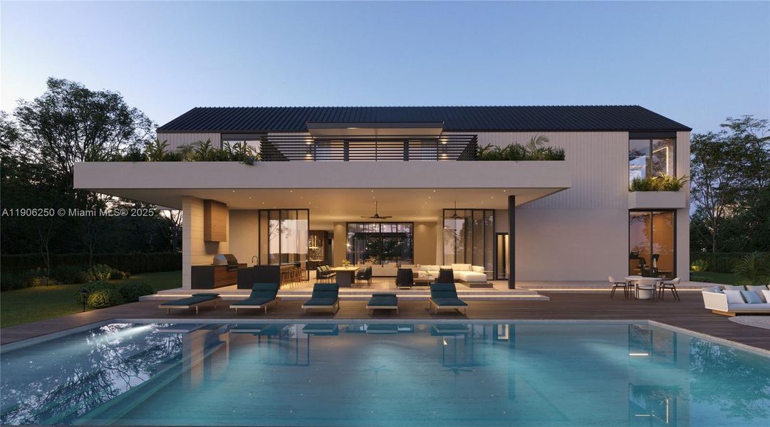 Exterior details and patio area of a home in , Pinecrest (Image 3).