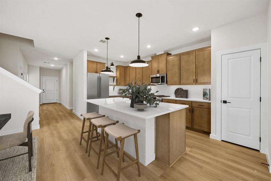 Furnished interior view inside a new home in Aspire at Noble Ridge, Howe (Image 9).